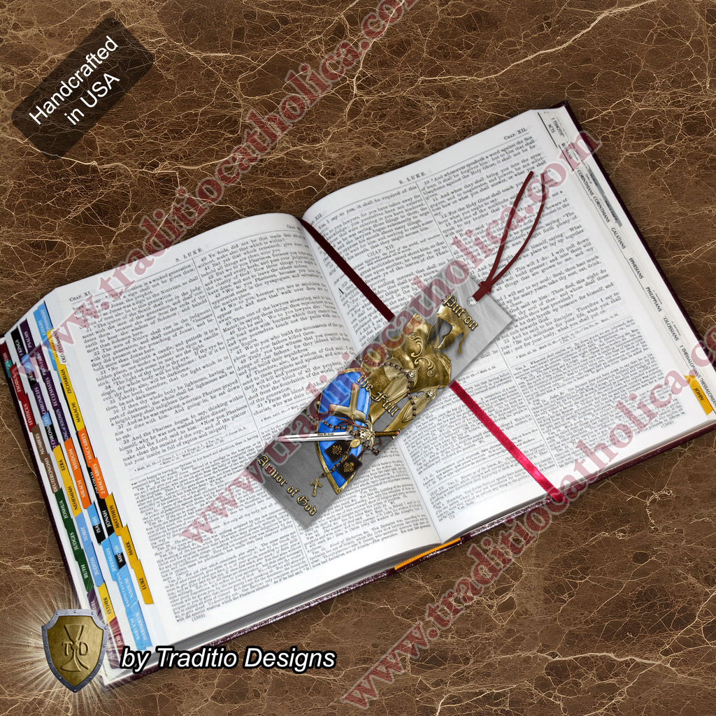 Ephesians 6:13-19 Armor of God Bookmark | St. Dominic Quote | 2 x 7-inch