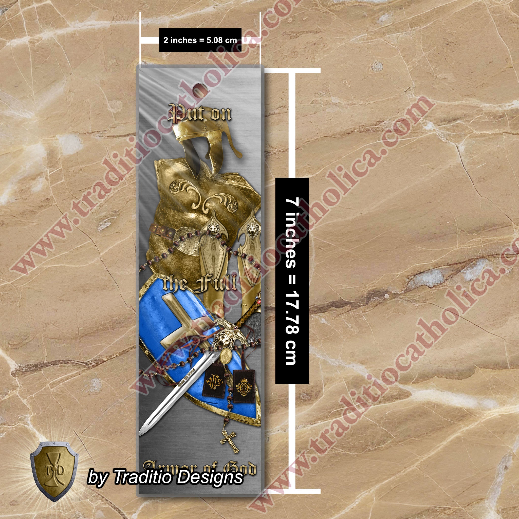 Ephesians 6:13-19 Armor of God Bookmark | St. Dominic Quote | 2 x 7-inch