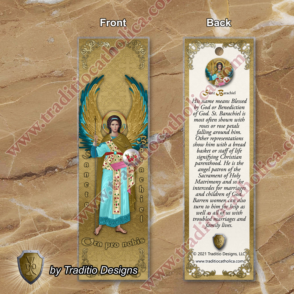 St. Barachiel the Archangel Bookmark | Orthodox Icon Style | 2 x 7-inch
