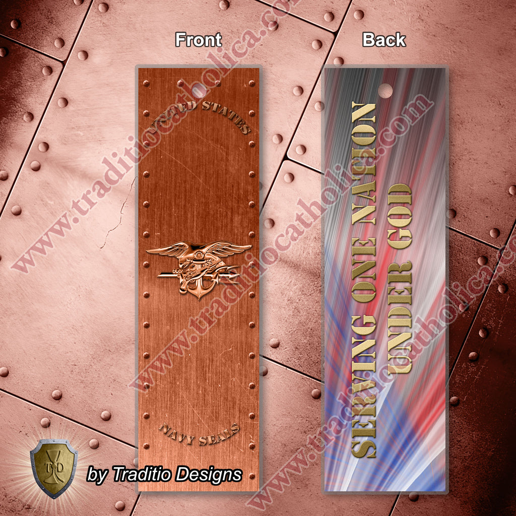US Navy SEALs Emblem Bookmark | Metallic Edition | 2 x 7-inch