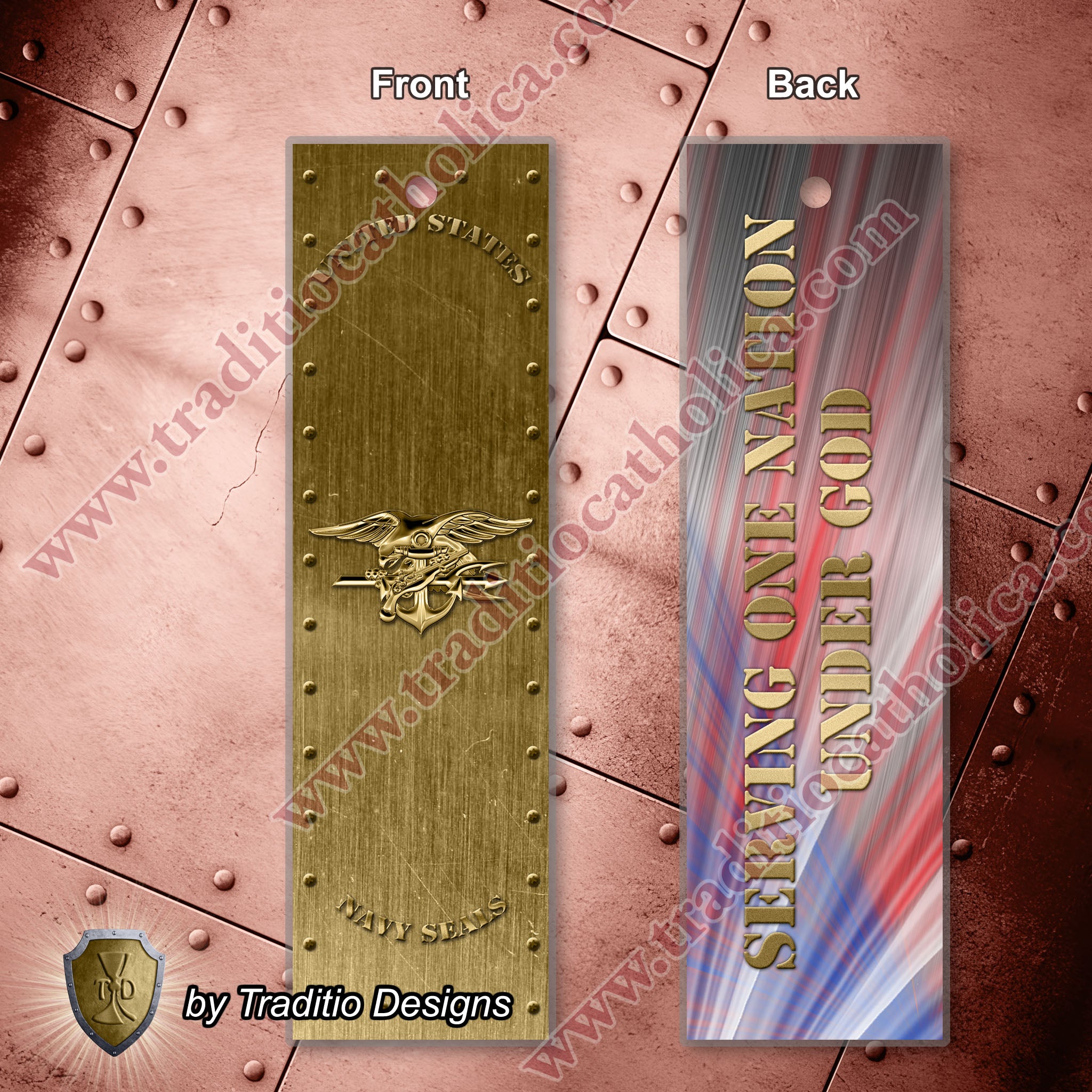 US Navy SEALs Emblem Bookmark | Metallic Edition | 2 x 7-inch