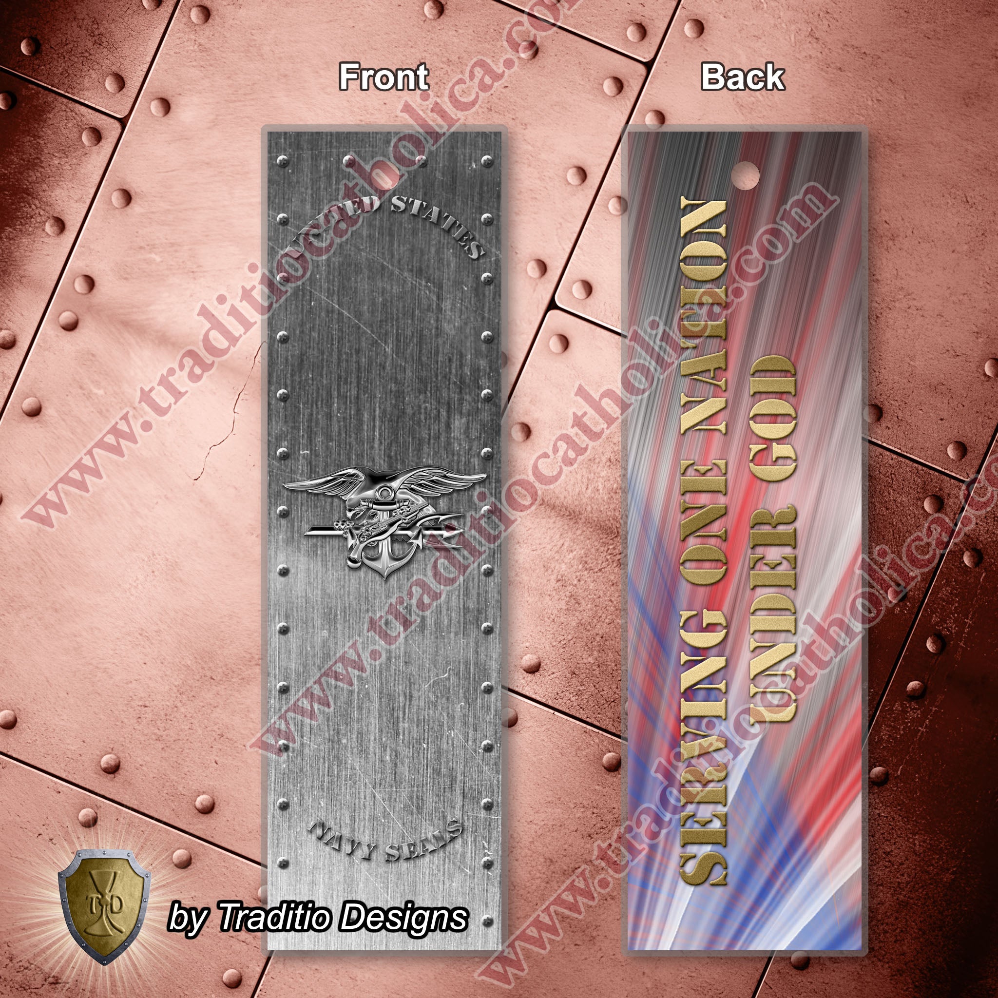 US Navy SEALs Emblem Bookmark | Metallic Edition | 2 x 7-inch