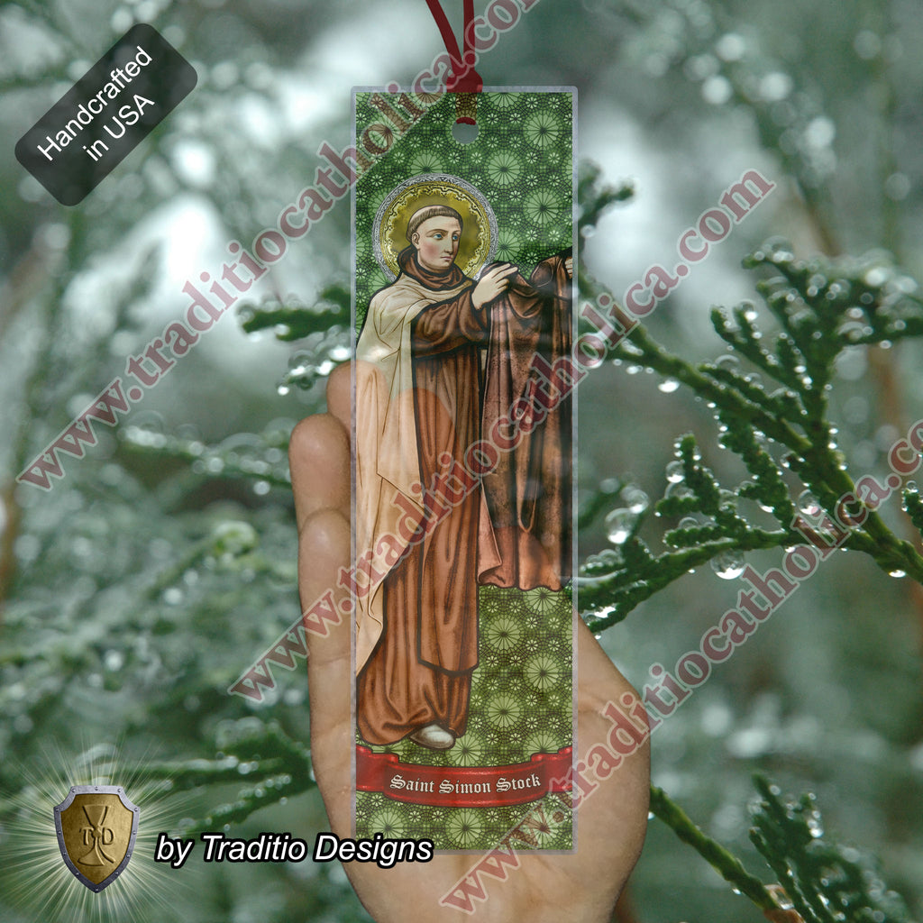 St. Simon Stock Stained Glass Bookmark | Transparent Edition | 2 x 7-inch