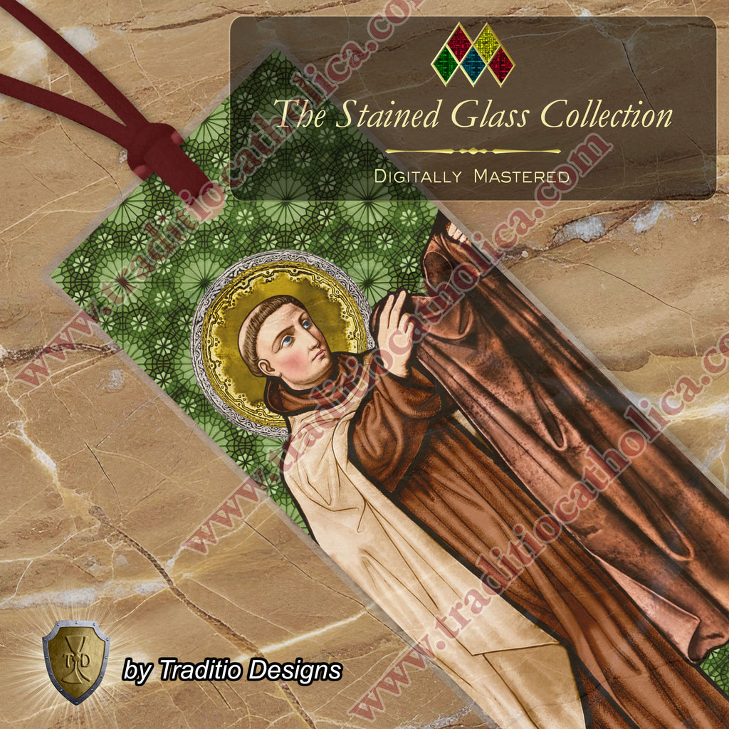St. Simon Stock Stained Glass Bookmark | Transparent Edition | 2 x 7-inch