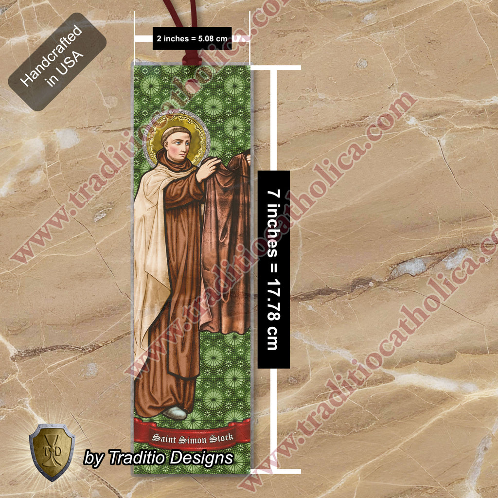 St. Simon Stock Stained Glass Bookmark | Transparent Edition | 2 x 7-inch