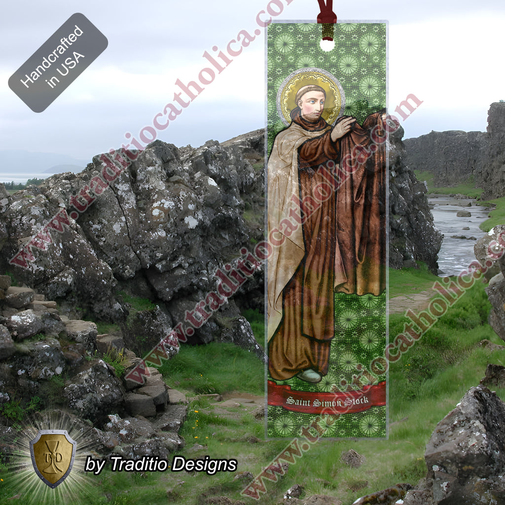 St. Simon Stock Stained Glass Bookmark | Transparent Edition | 2 x 7-inch