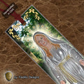 Our Lady of Good Help Statue Art Bookmark | Two-Sided Devotional | 2 x 7-inch