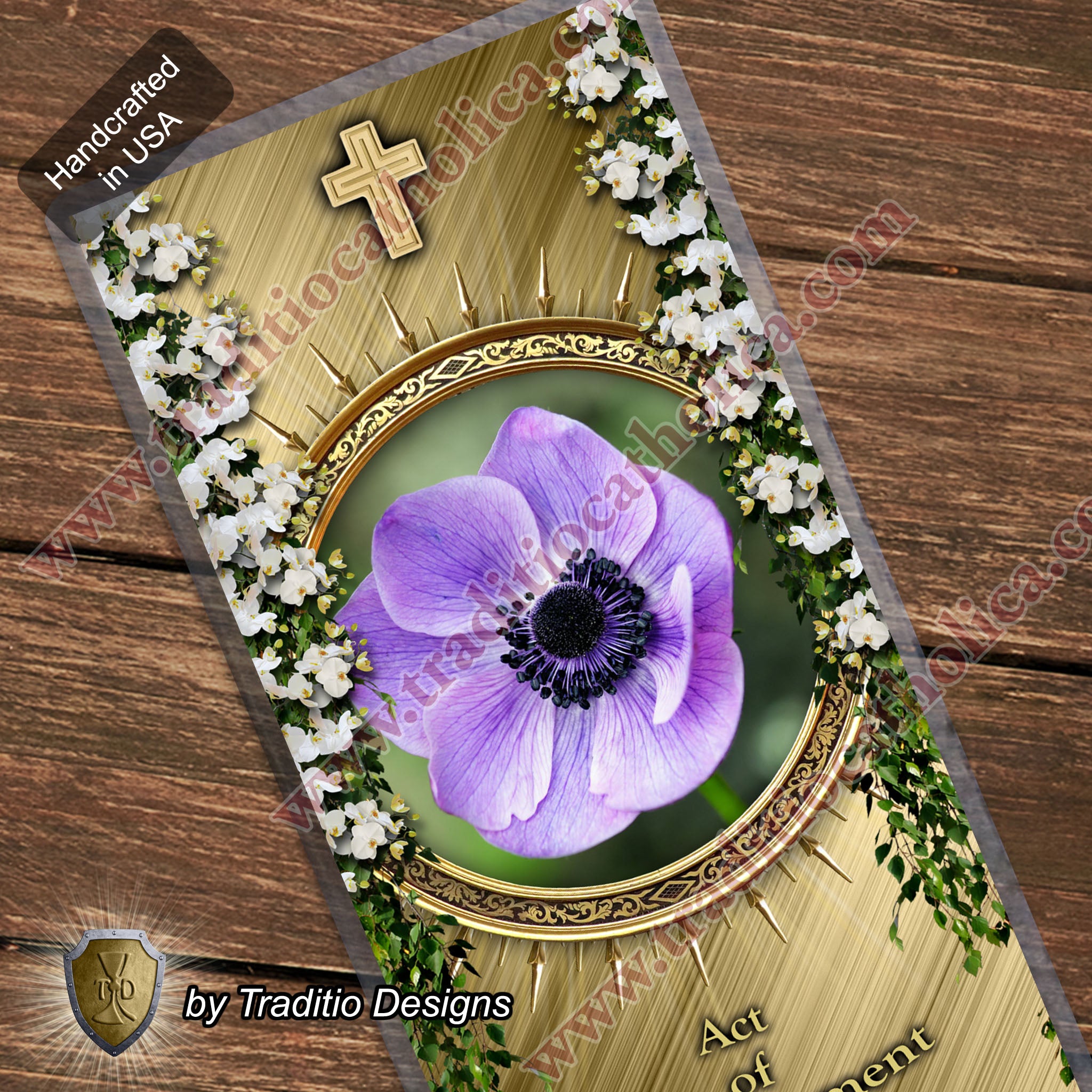 Act of Abandonment | Yielding to the Holy Ghost & Divine Providence | Laminated Floral Botanical Design