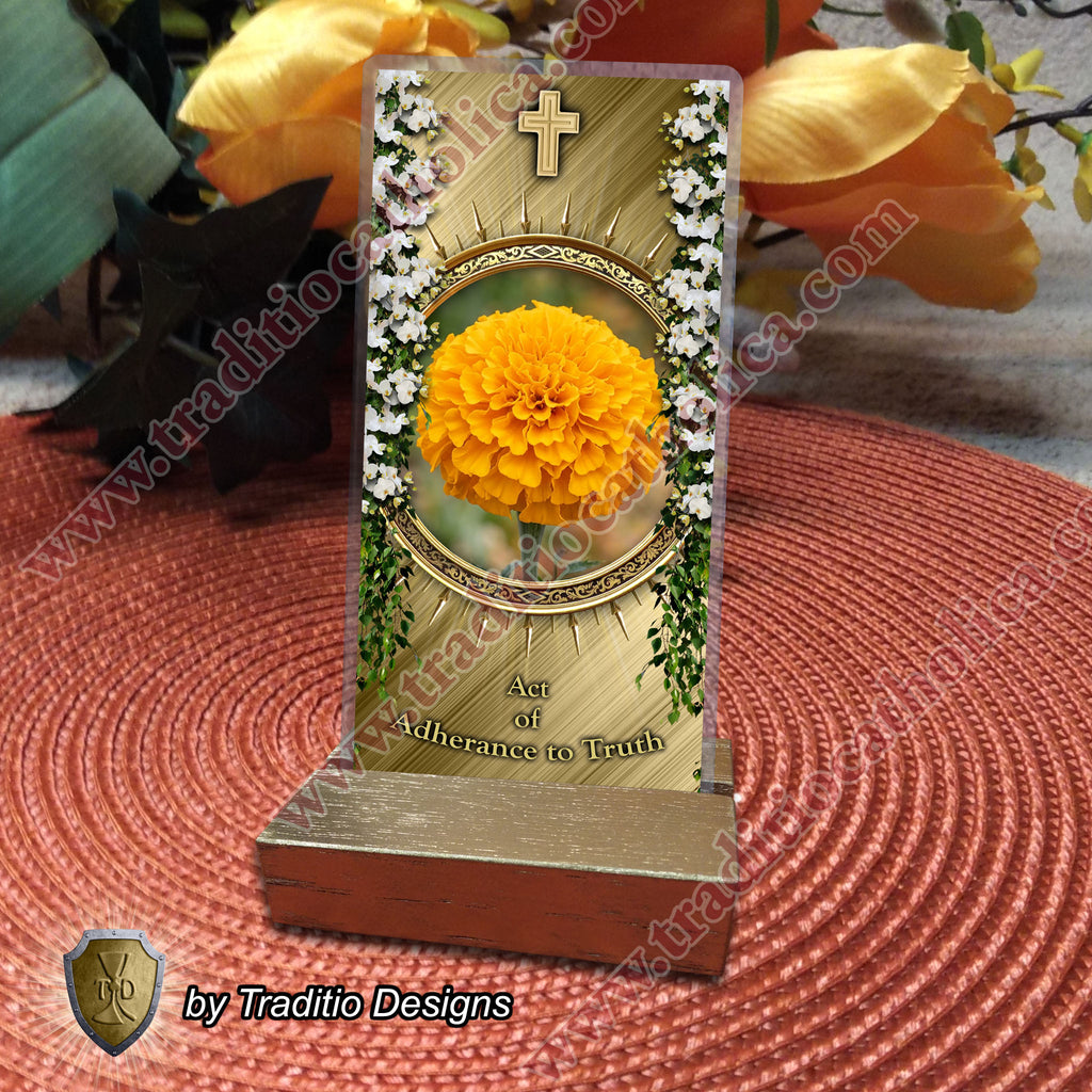 Act of Adherence to Truth | Steadfast Faith & Divine Wisdom | Laminated Floral Botanical Design