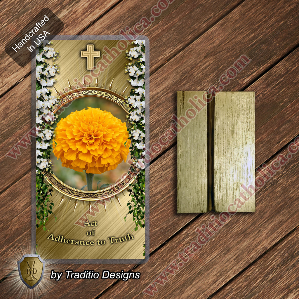 Act of Adherence to Truth | Steadfast Faith & Divine Wisdom | Laminated Floral Botanical Design
