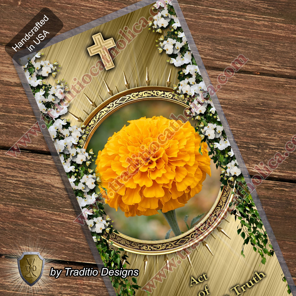 Act of Adherence to Truth | Steadfast Faith & Divine Wisdom | Laminated Floral Botanical Design