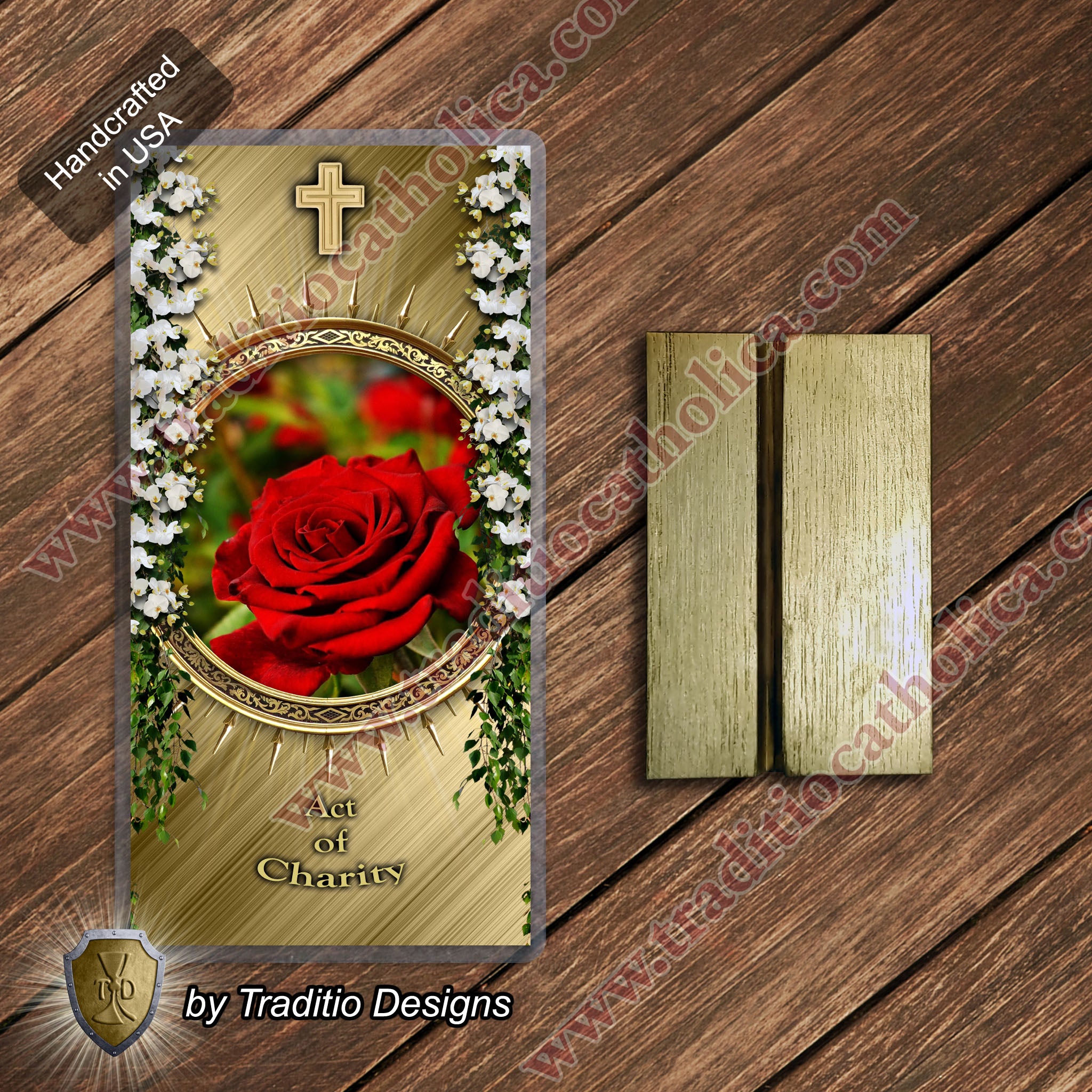 Act of Charity | Sacrificial Love & Forgiveness of Neighbor | Laminated Floral Botanical Design
