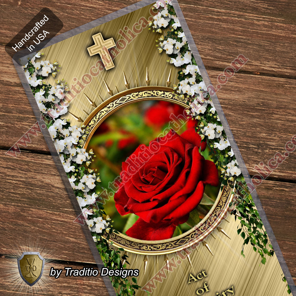 Act of Charity | Sacrificial Love & Forgiveness of Neighbor | Laminated Floral Botanical Design