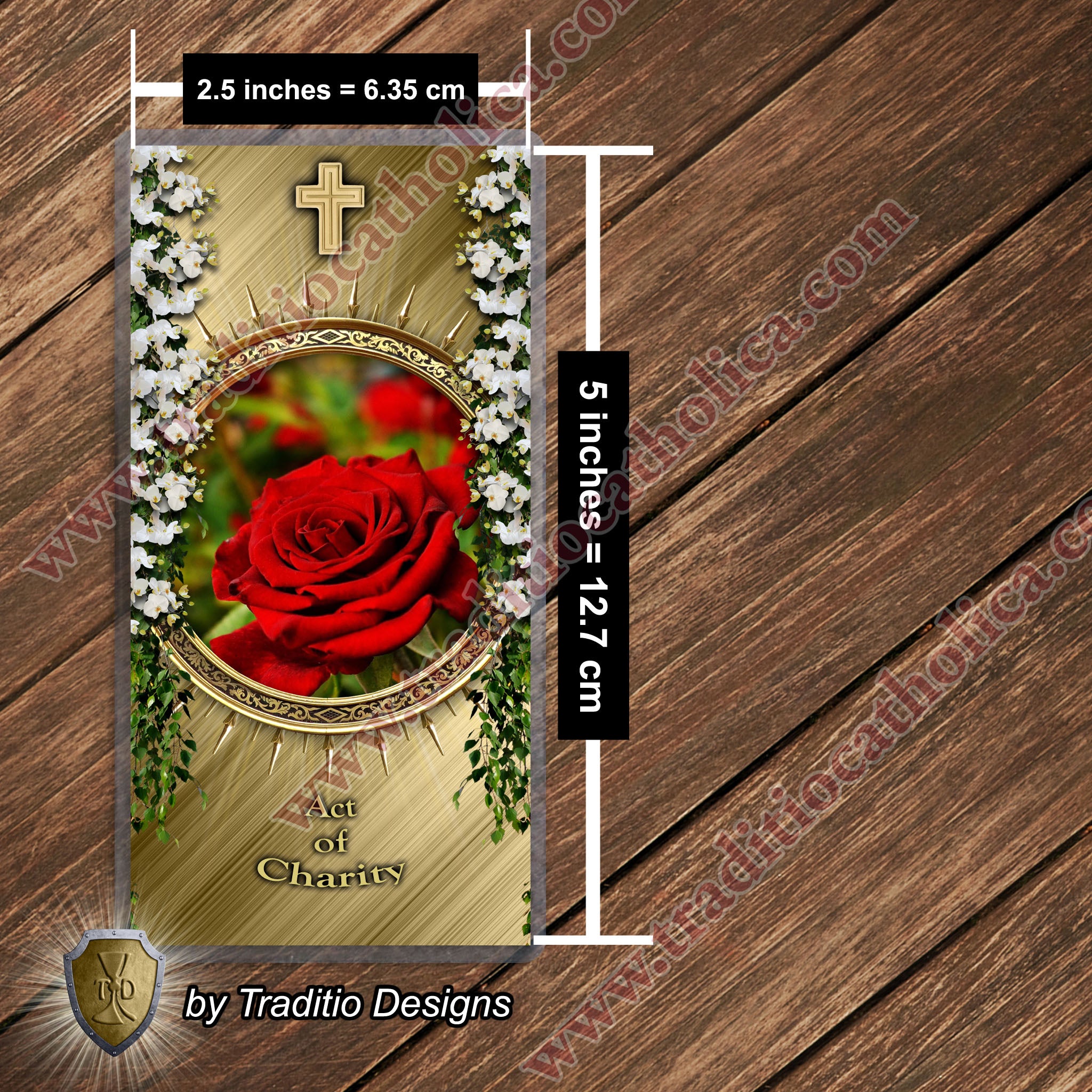 Act of Charity | Sacrificial Love & Forgiveness of Neighbor | Laminated Floral Botanical Design