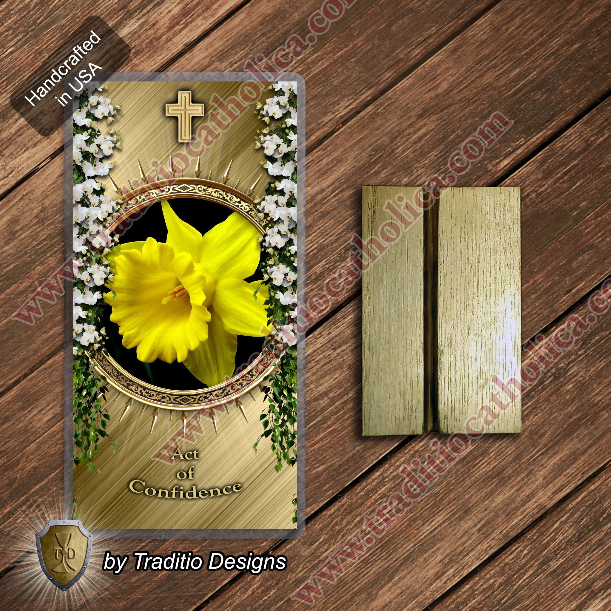 Act of Confidence | Trust in Divine Providence & Ardent Love | Laminated Floral Botanical Design