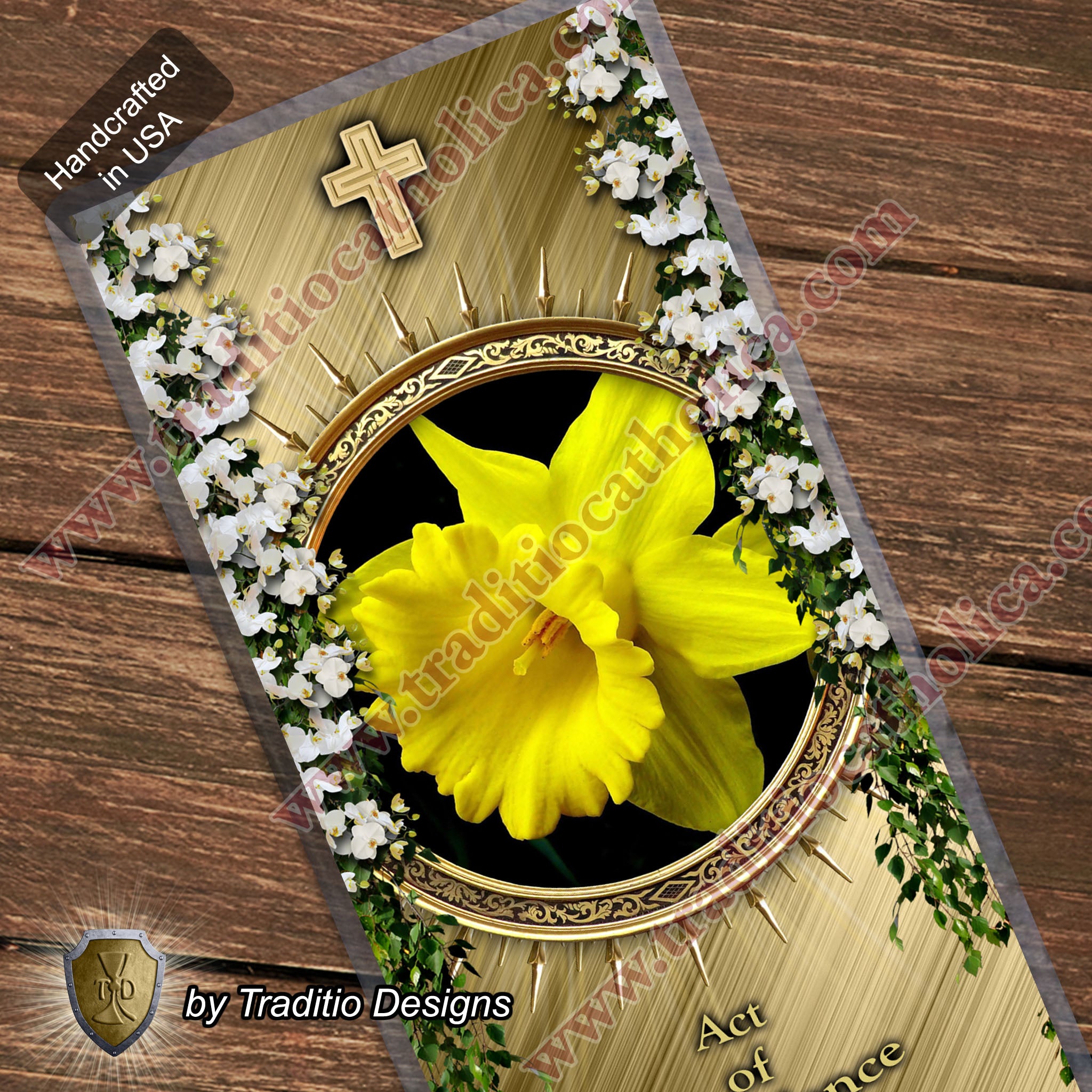 Act of Confidence | Trust in Divine Providence & Ardent Love | Laminated Floral Botanical Design