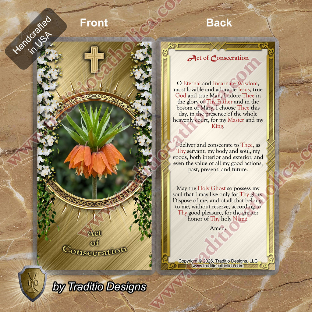 Act of Consecration | Total Surrender to the King of Kings | Laminated Floral Botanical Design