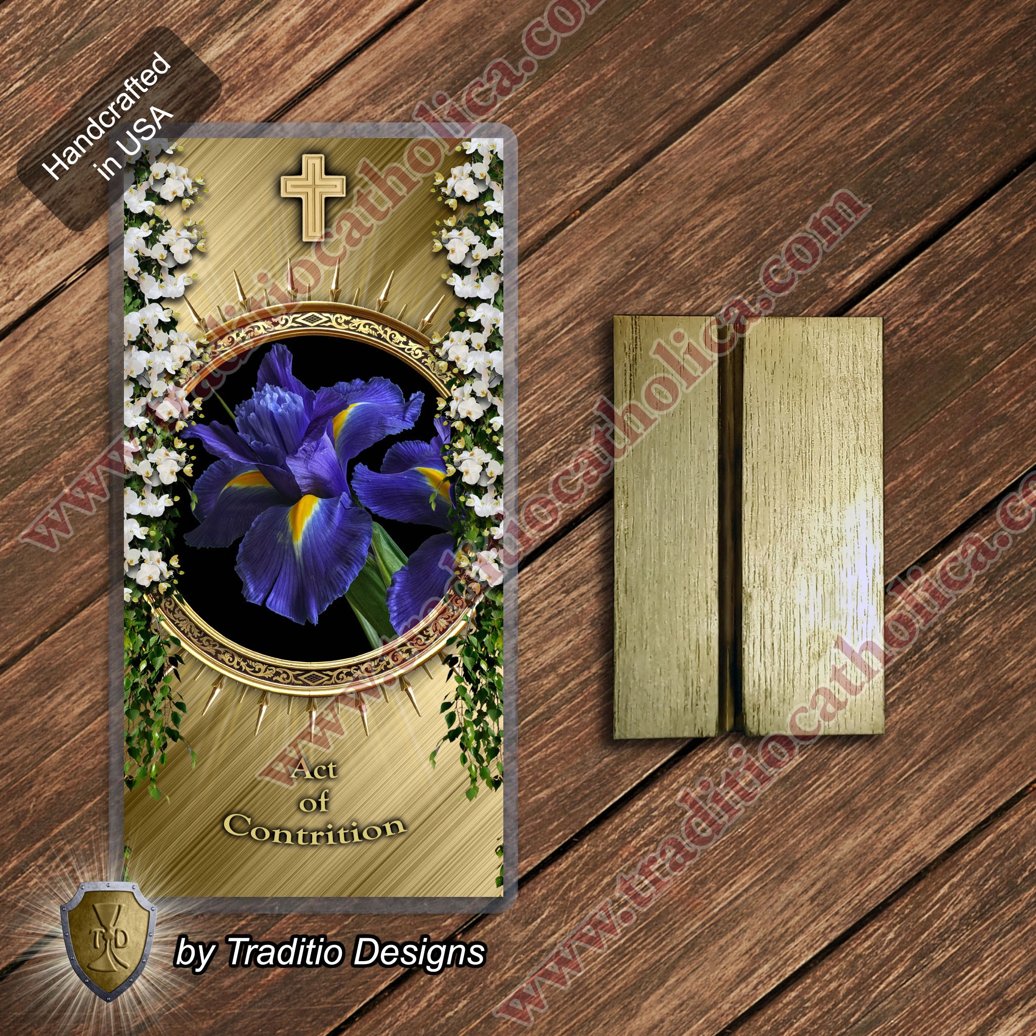 Act of Contrition | Sorrow of Heart & Firm Purpose of Amendment | Laminated Floral Botanical Design