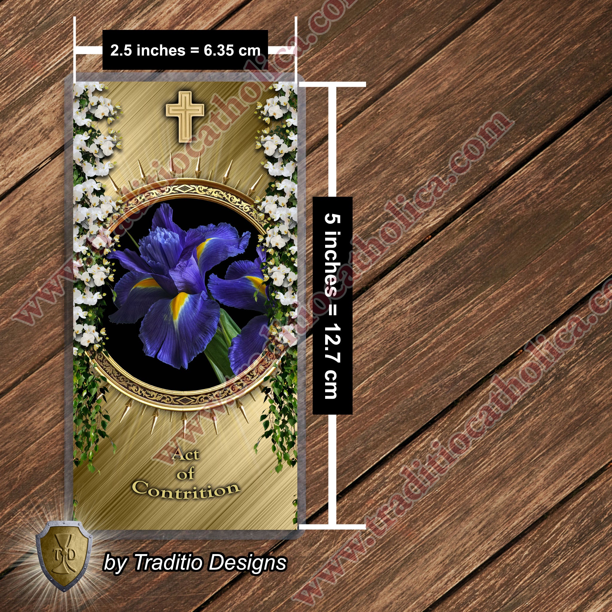 Act of Contrition | Sorrow of Heart & Firm Purpose of Amendment | Laminated Floral Botanical Design