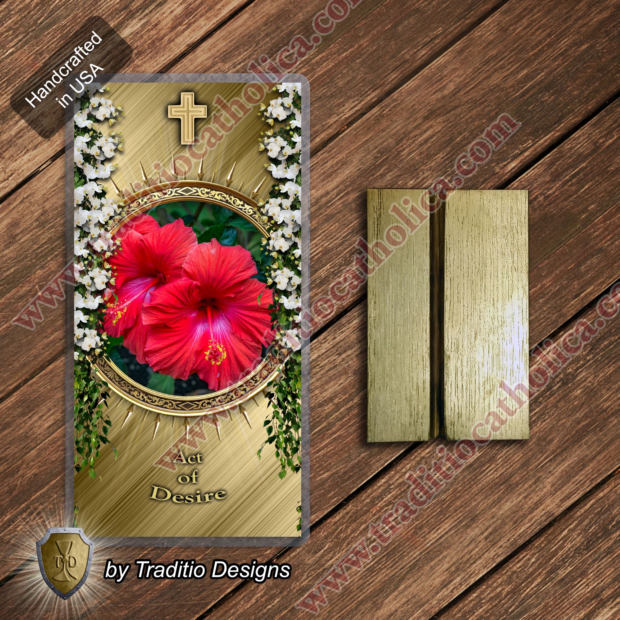 Act of Desire | Eucharistic Longing & Spiritual Communion | Laminated Floral Botanical Design