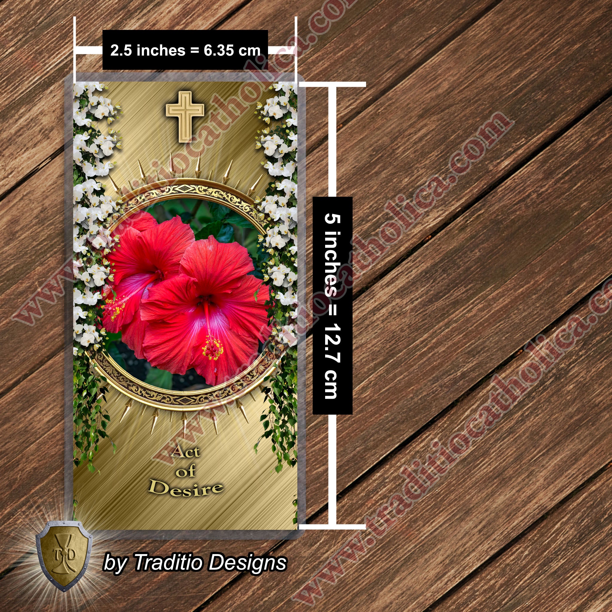 Act of Desire | Eucharistic Longing & Spiritual Communion | Laminated Floral Botanical Design