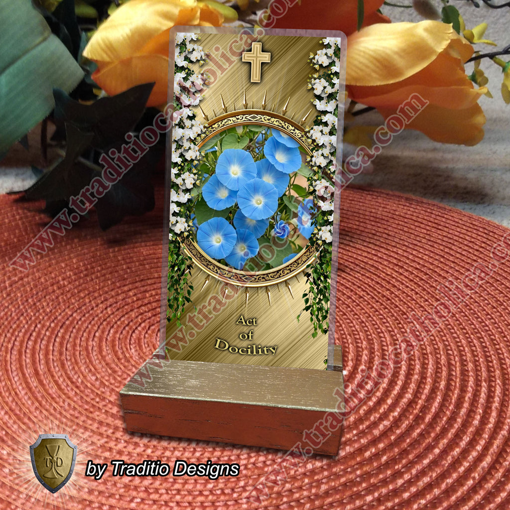 Act of Docility | Prompt Response to the Holy Ghost | Laminated Floral Botanical Design