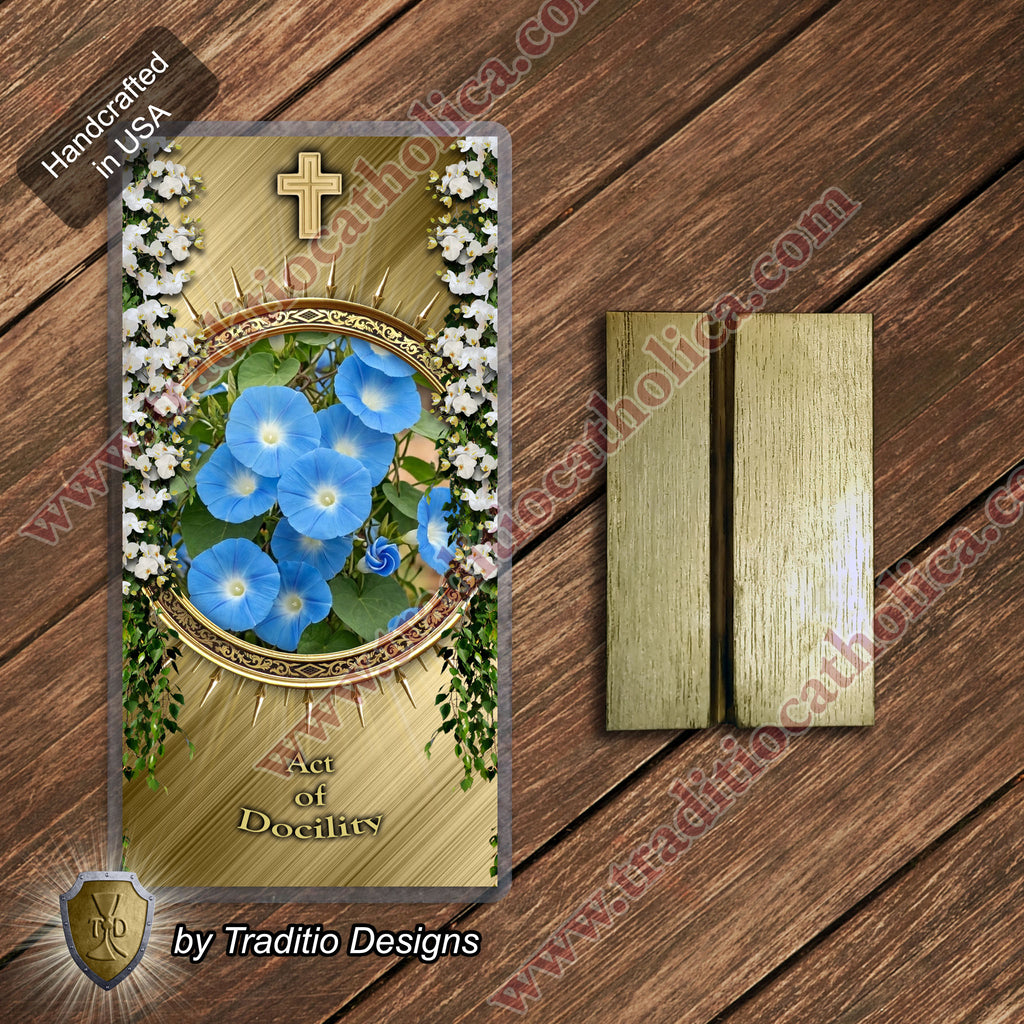 Act of Docility | Prompt Response to the Holy Ghost | Laminated Floral Botanical Design