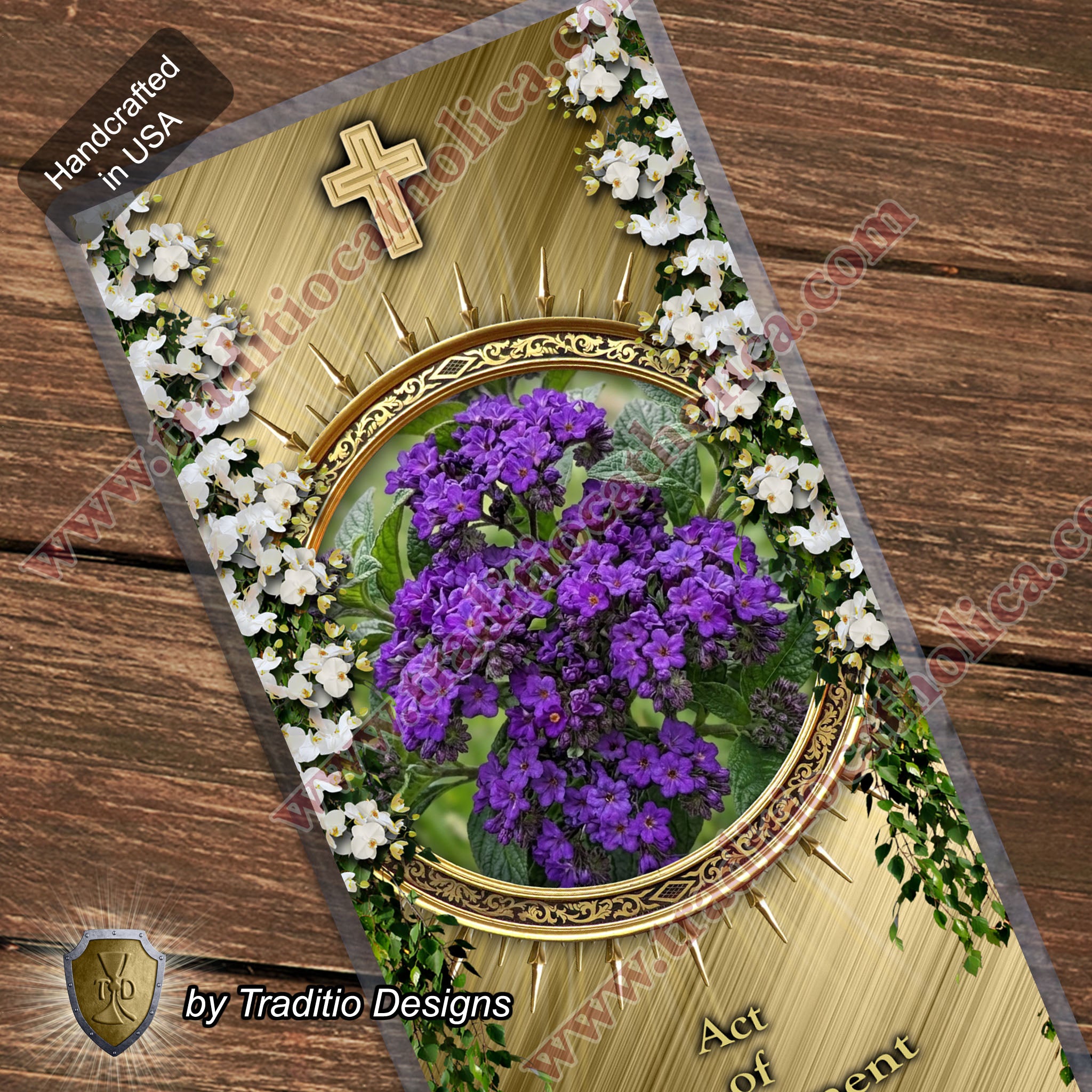 Act of Entrustment | Trust in Divine Providence & Peaceful Abandonment | Laminated Floral Botanical Design