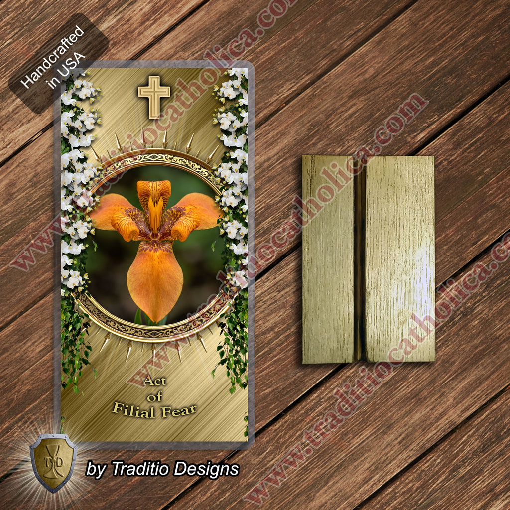 Act of Filial Fear | Holy Awe & Reverence Before the Divine Majesty | Laminated Floral Botanical Design