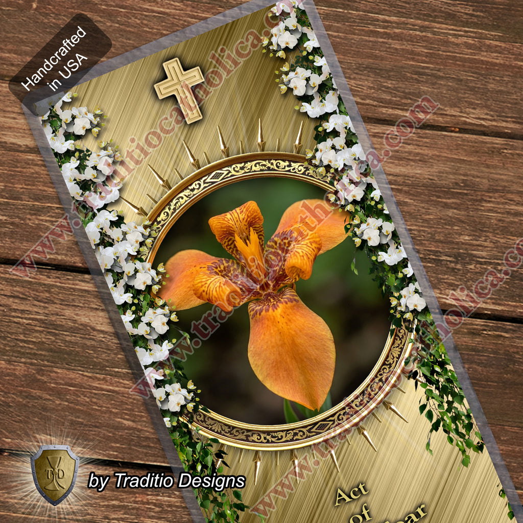 Act of Filial Fear | Holy Awe & Reverence Before the Divine Majesty | Laminated Floral Botanical Design