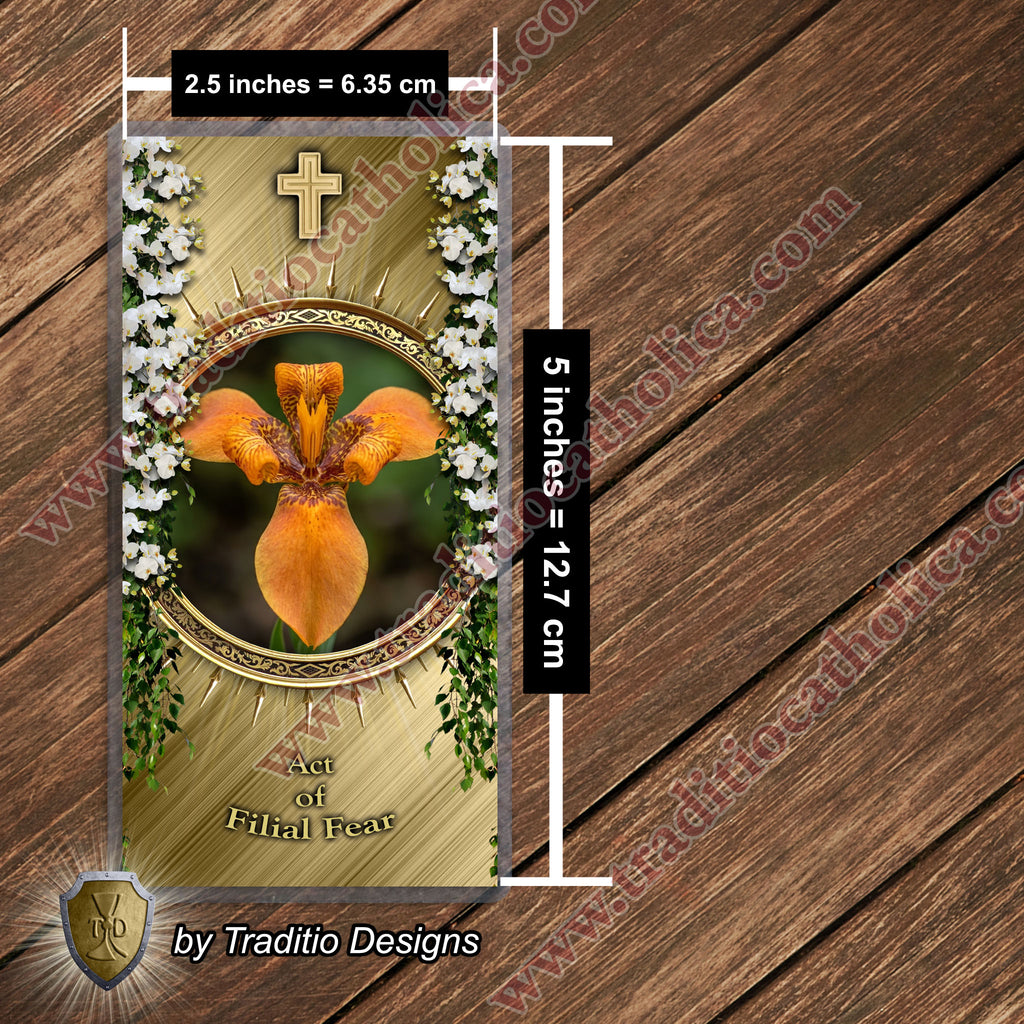 Act of Filial Fear | Holy Awe & Reverence Before the Divine Majesty | Laminated Floral Botanical Design