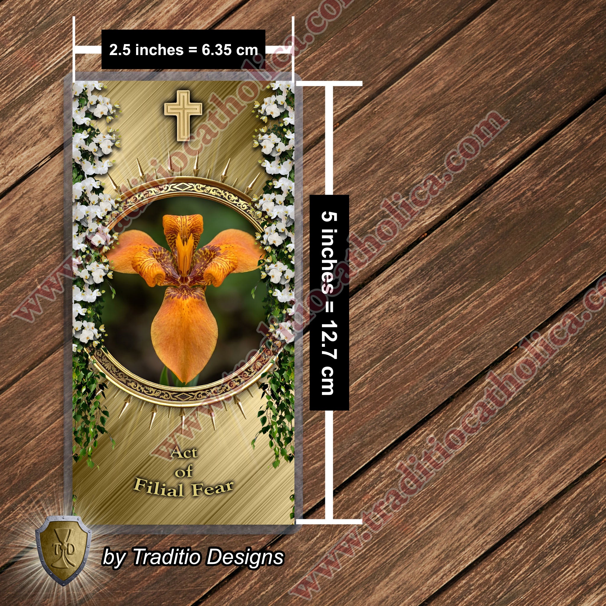 Act of Filial Fear | Holy Awe & Reverence Before the Divine Majesty | Laminated Floral Botanical Design