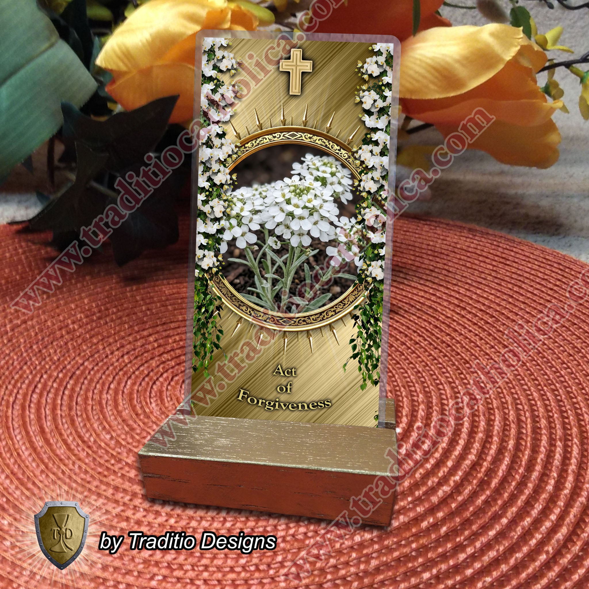 Act of Forgiveness | The Sweet Fragrance of Mercy & Charity | Laminated Floral Botanical Design