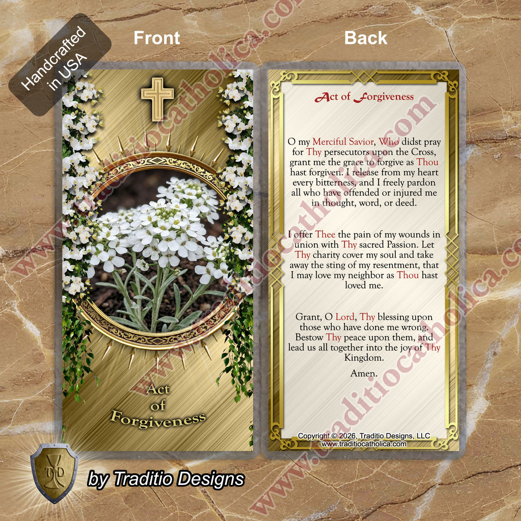 Act of Forgiveness | The Sweet Fragrance of Mercy & Charity | Laminated Floral Botanical Design