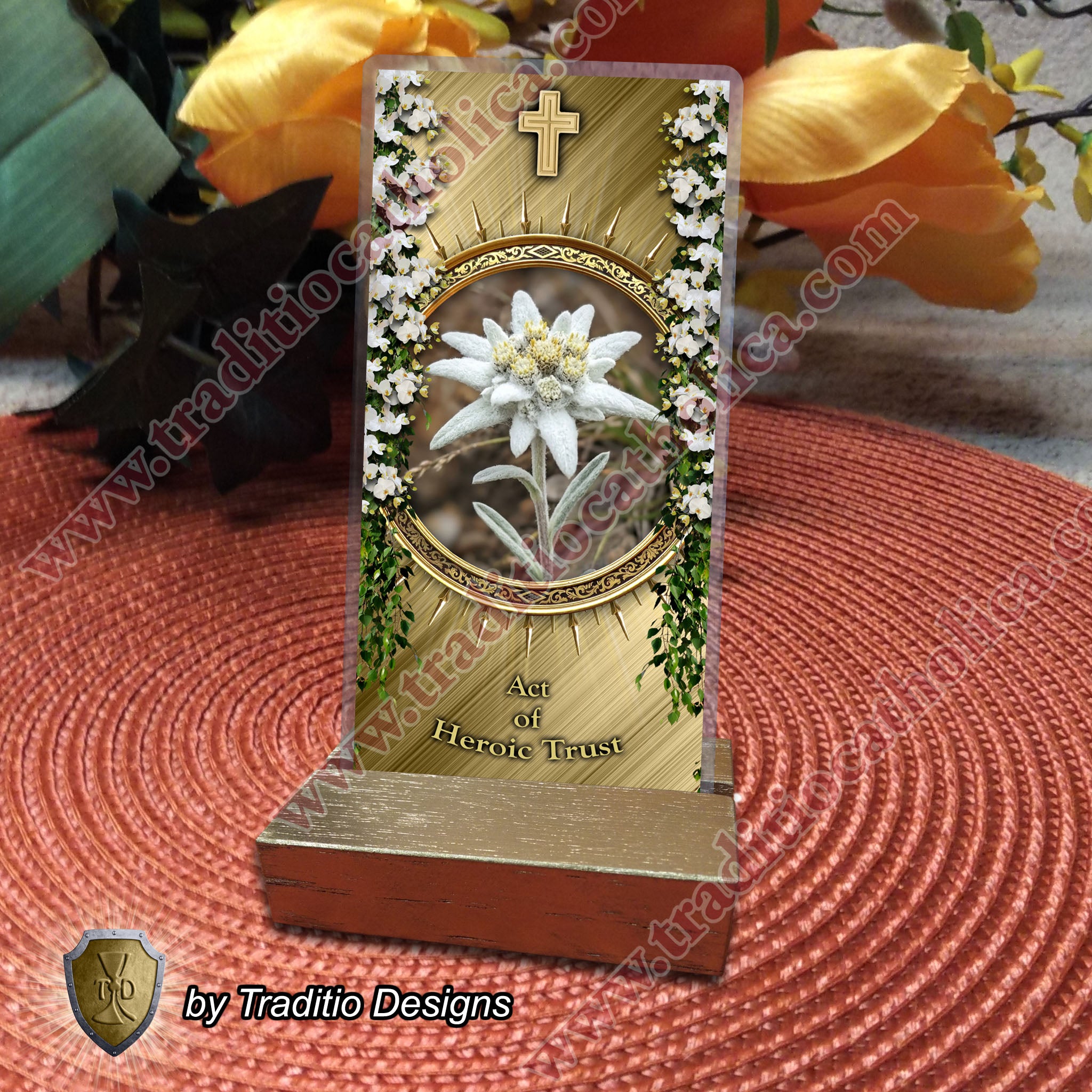 Act of Heroic Trust | Unwavering Faith in Perilous Times | Laminated Floral Botanical Design