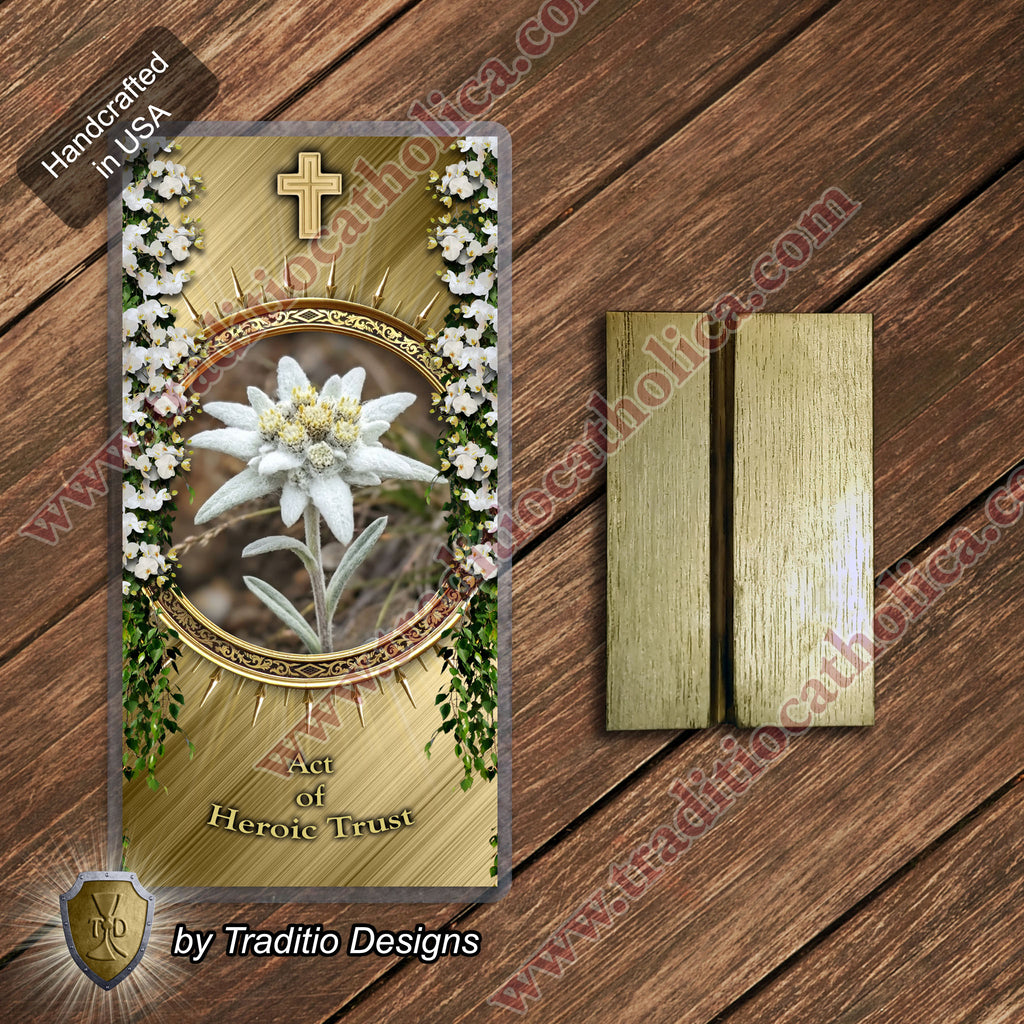 Act of Heroic Trust | Unwavering Faith in Perilous Times | Laminated Floral Botanical Design