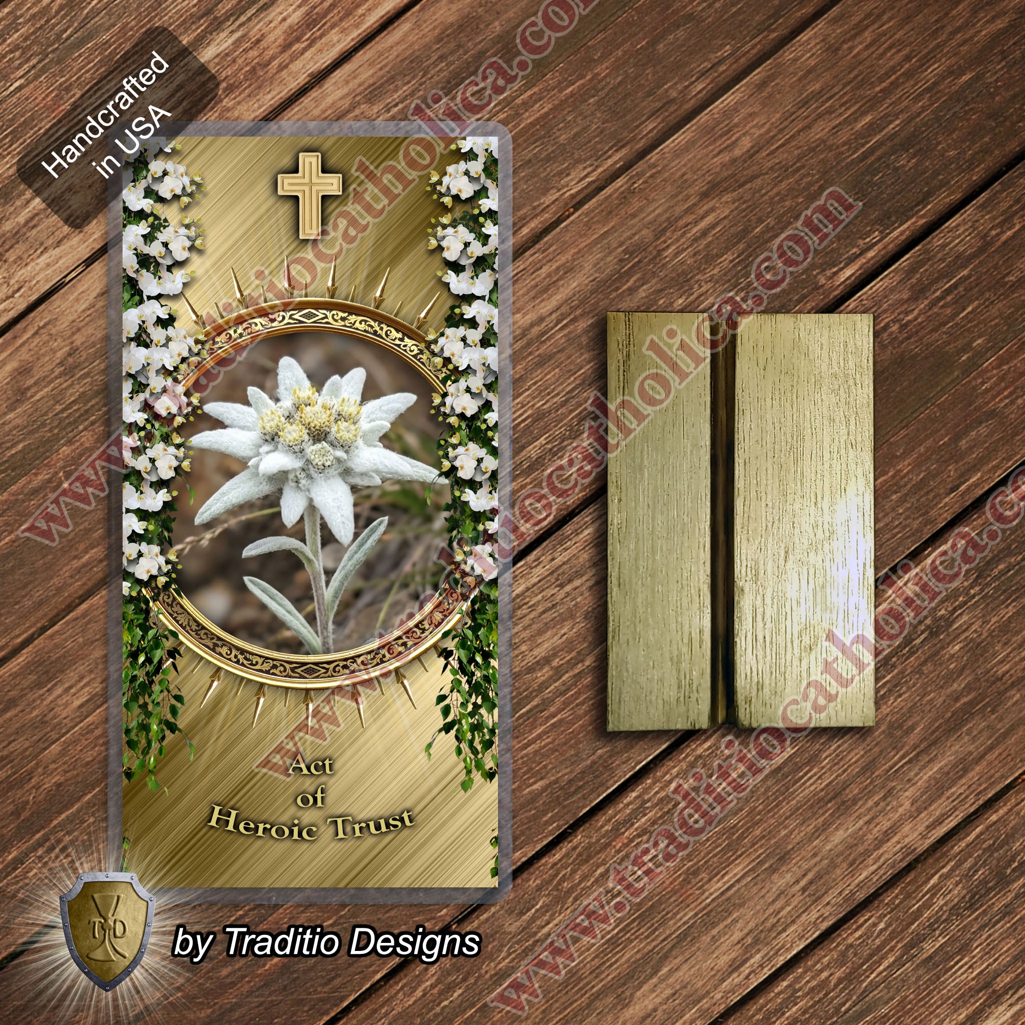 Act of Heroic Trust | Unwavering Faith in Perilous Times | Laminated Floral Botanical Design