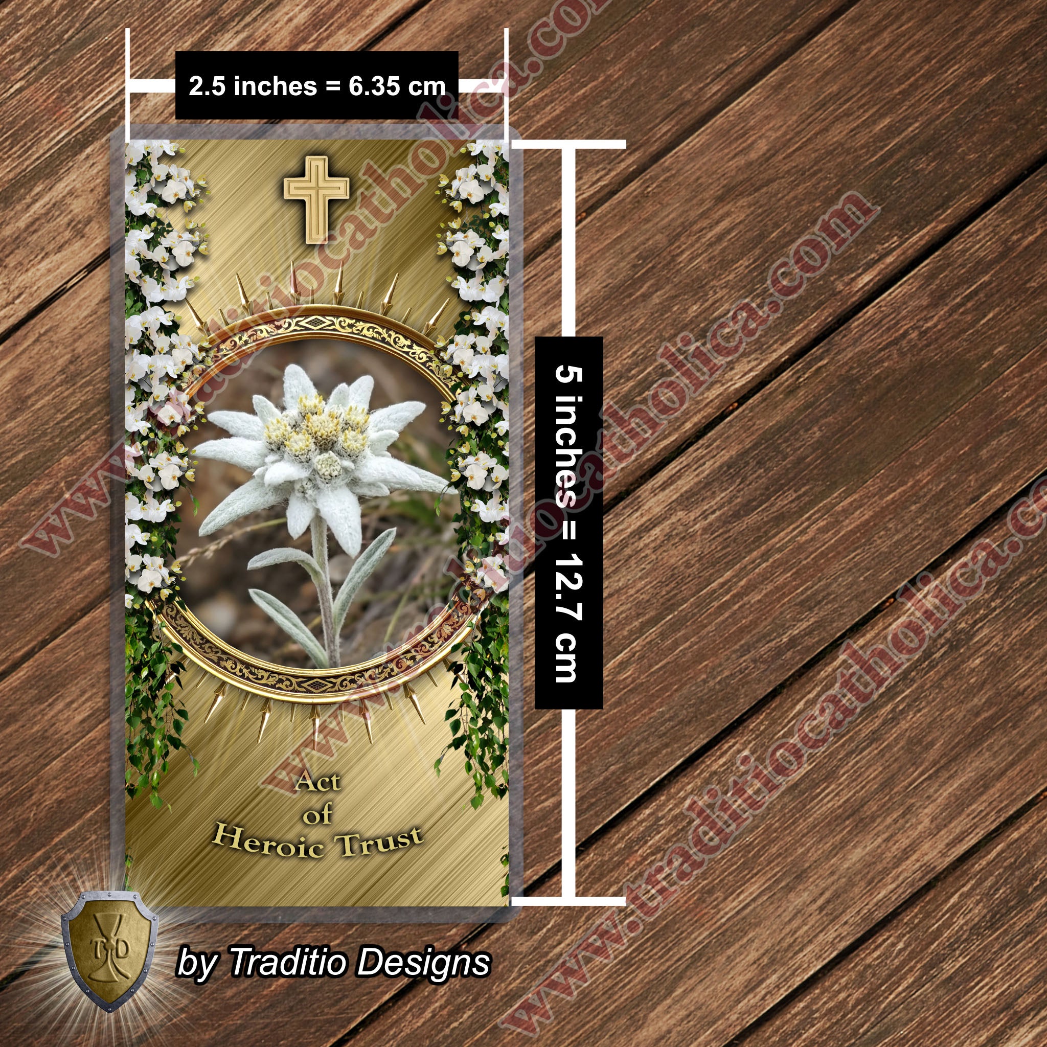 Act of Heroic Trust | Unwavering Faith in Perilous Times | Laminated Floral Botanical Design