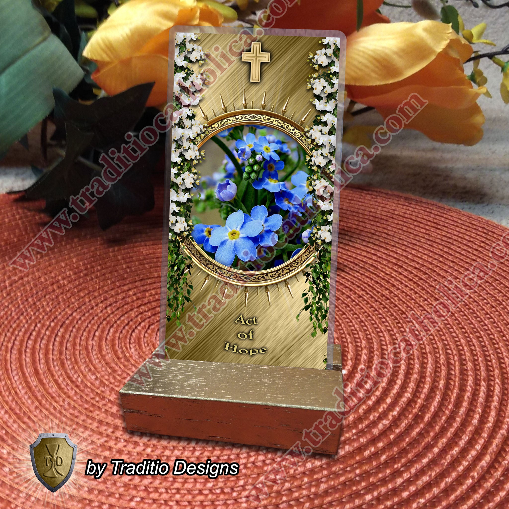 Act of Hope | Persistent Plea for Divine Remembrance | Laminated Floral Botanical Design