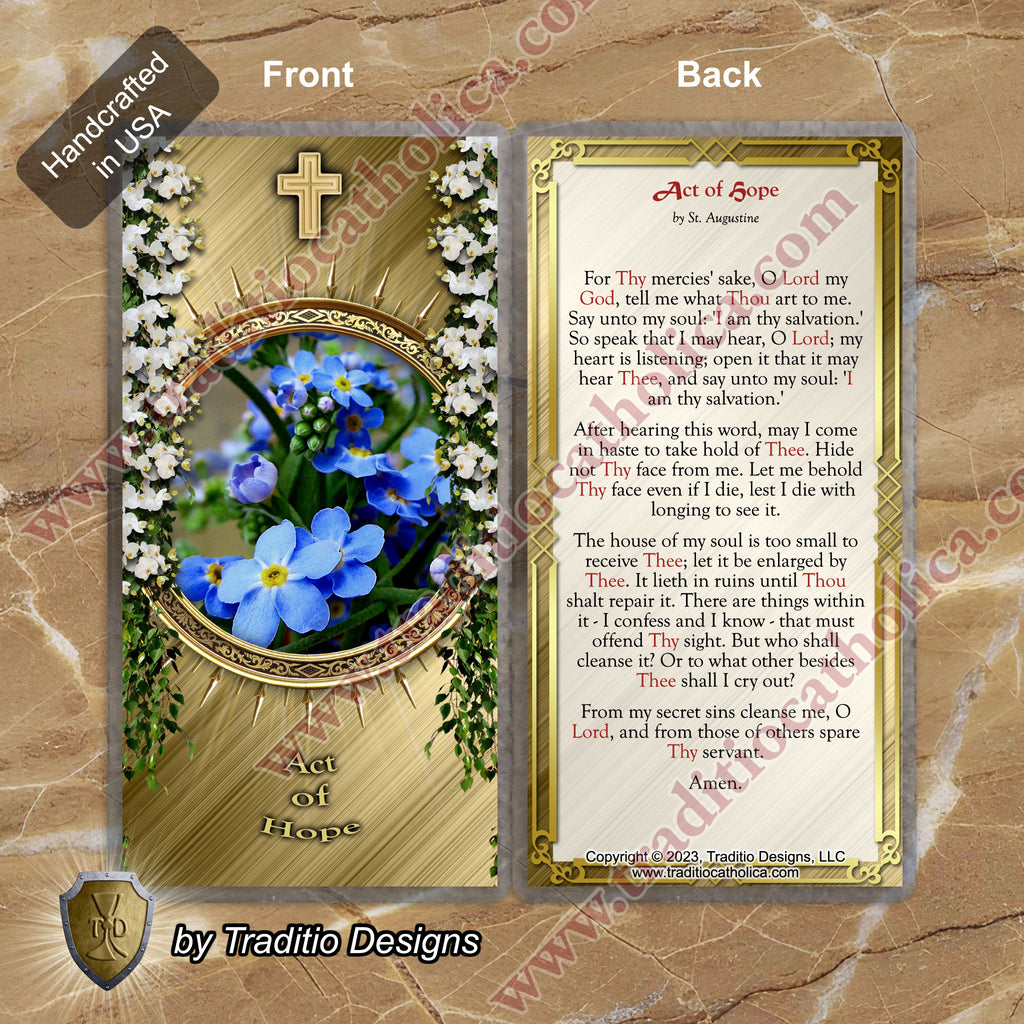 Act of Hope | Persistent Plea for Divine Remembrance | Laminated Floral Botanical Design
