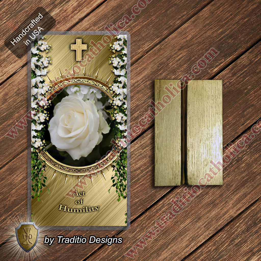 Act of Humility | Purity Without Pride & Spiritual Healing | Laminated Floral Botanical Design
