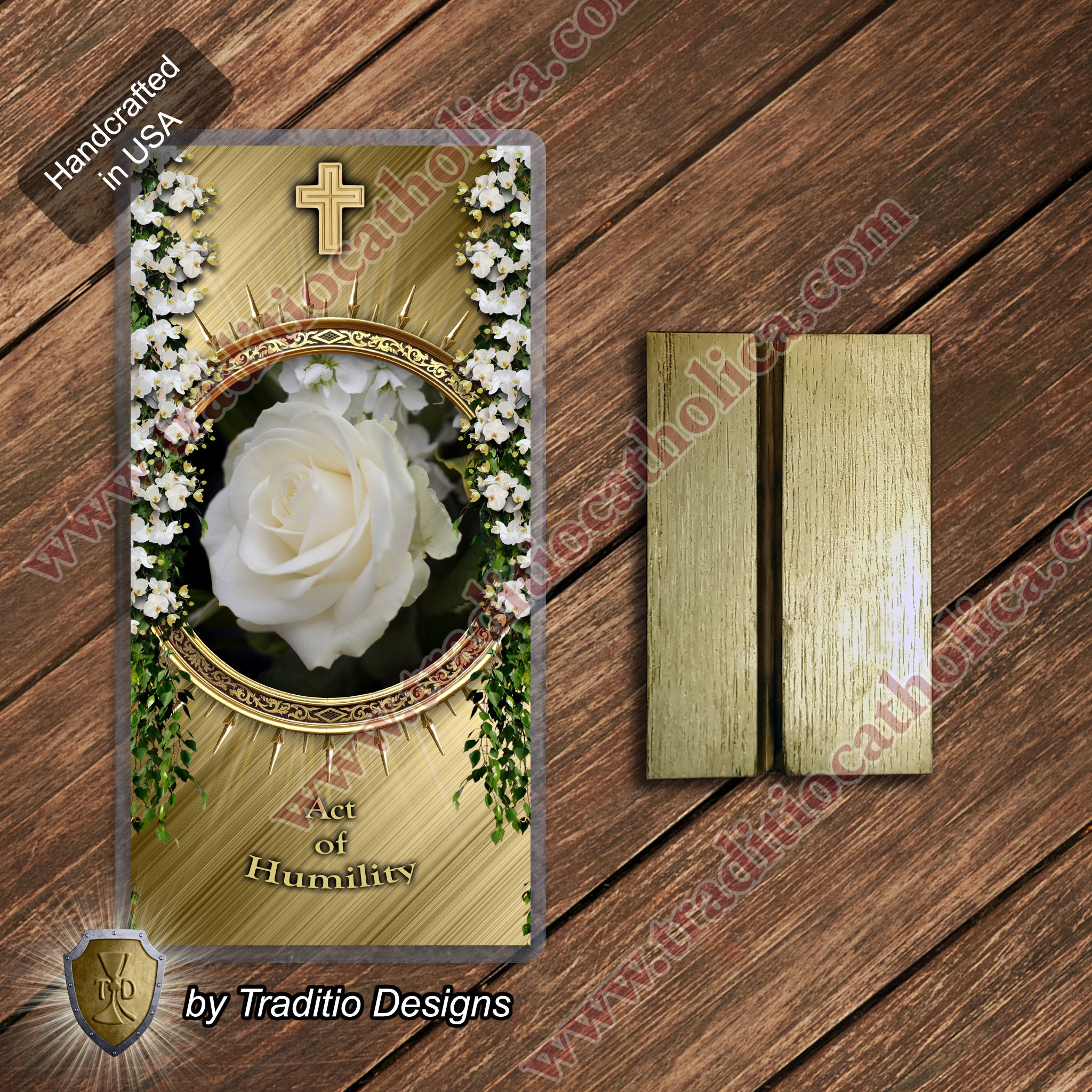 Act of Humility | Purity Without Pride & Spiritual Healing | Laminated Floral Botanical Design