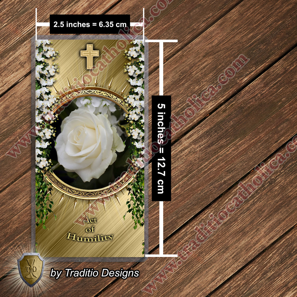 Act of Humility | Purity Without Pride & Spiritual Healing | Laminated Floral Botanical Design