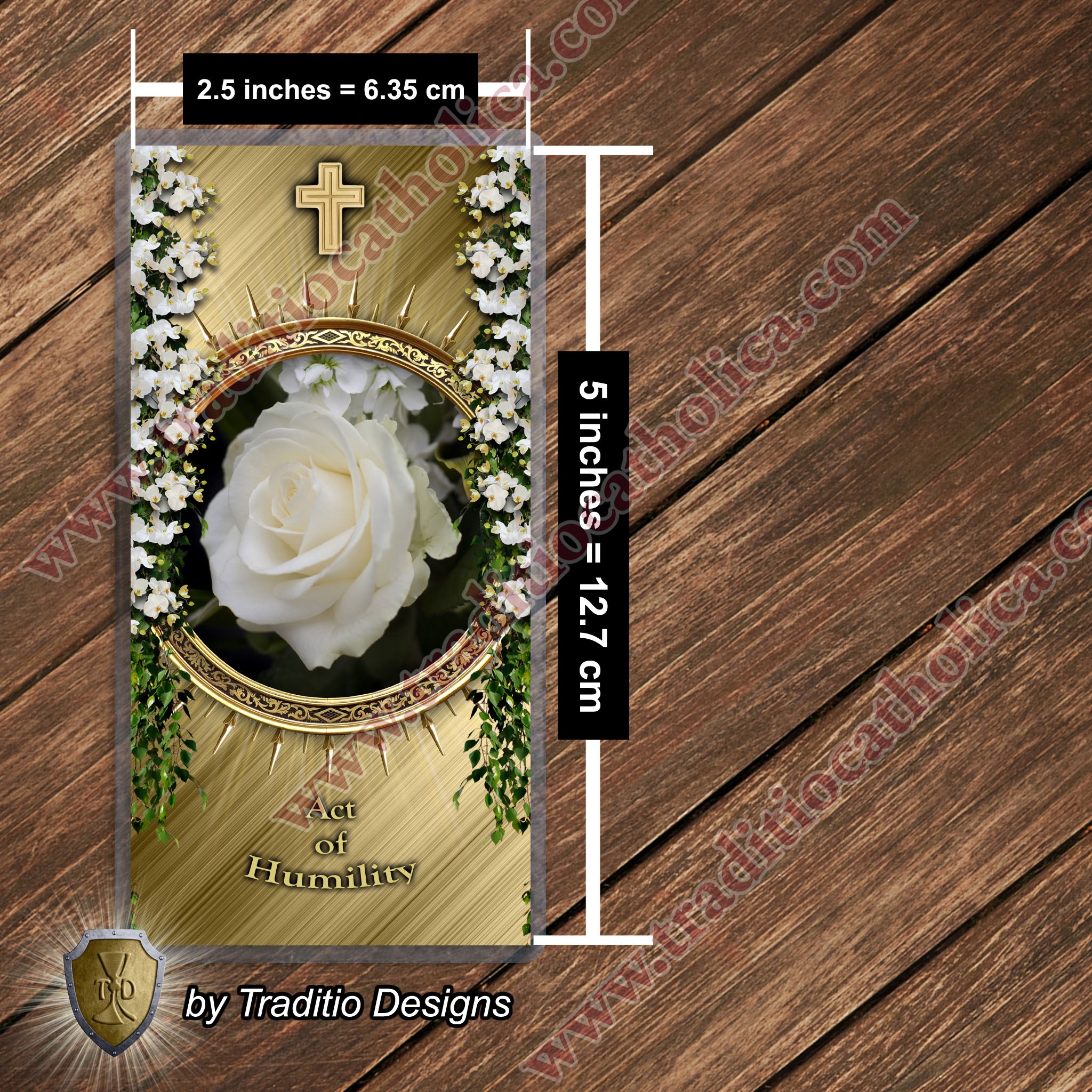 Act of Humility | Purity Without Pride & Spiritual Healing | Laminated Floral Botanical Design