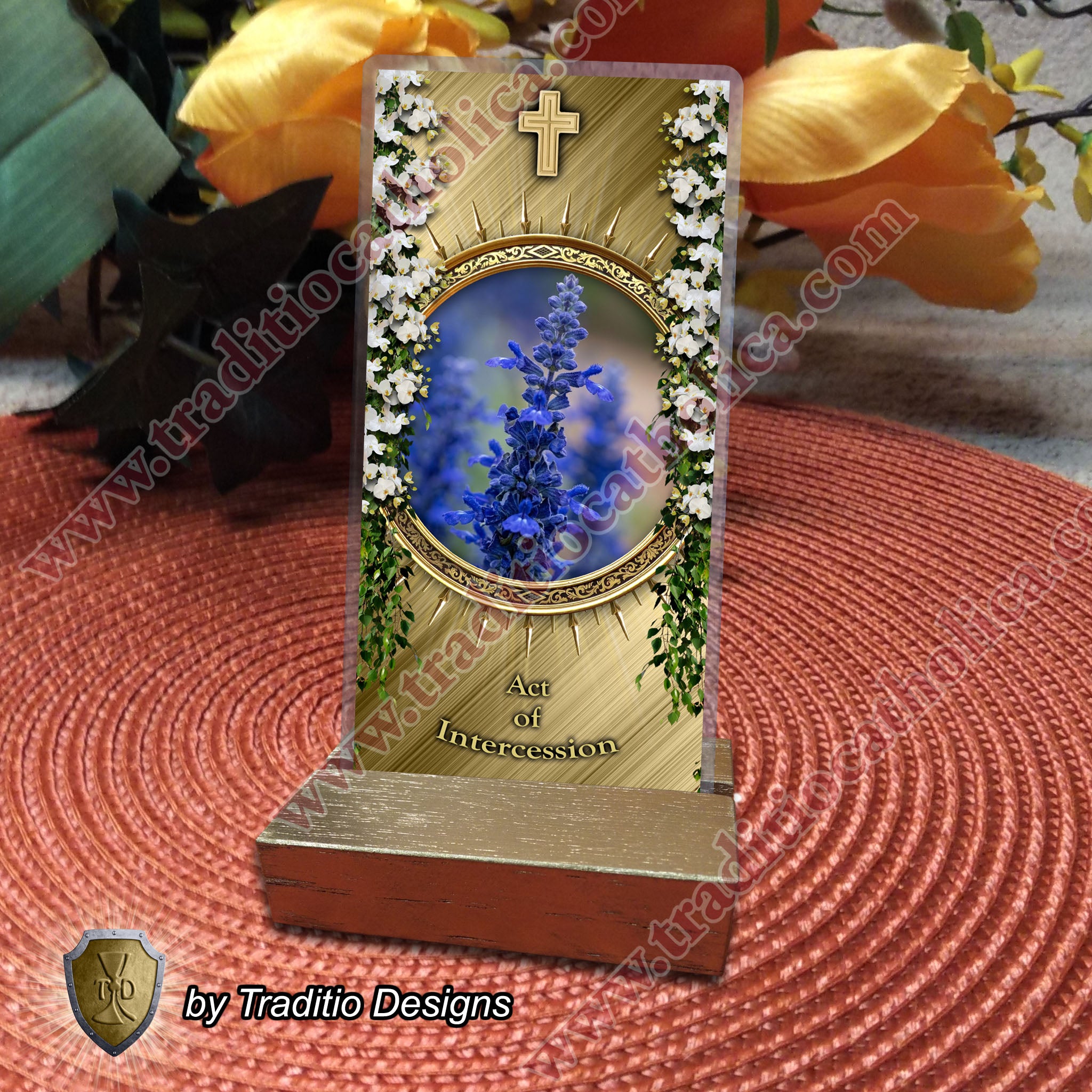 Act of Intercession | Rising Prayer & Compassion for the World | Laminated Floral Botanical Design