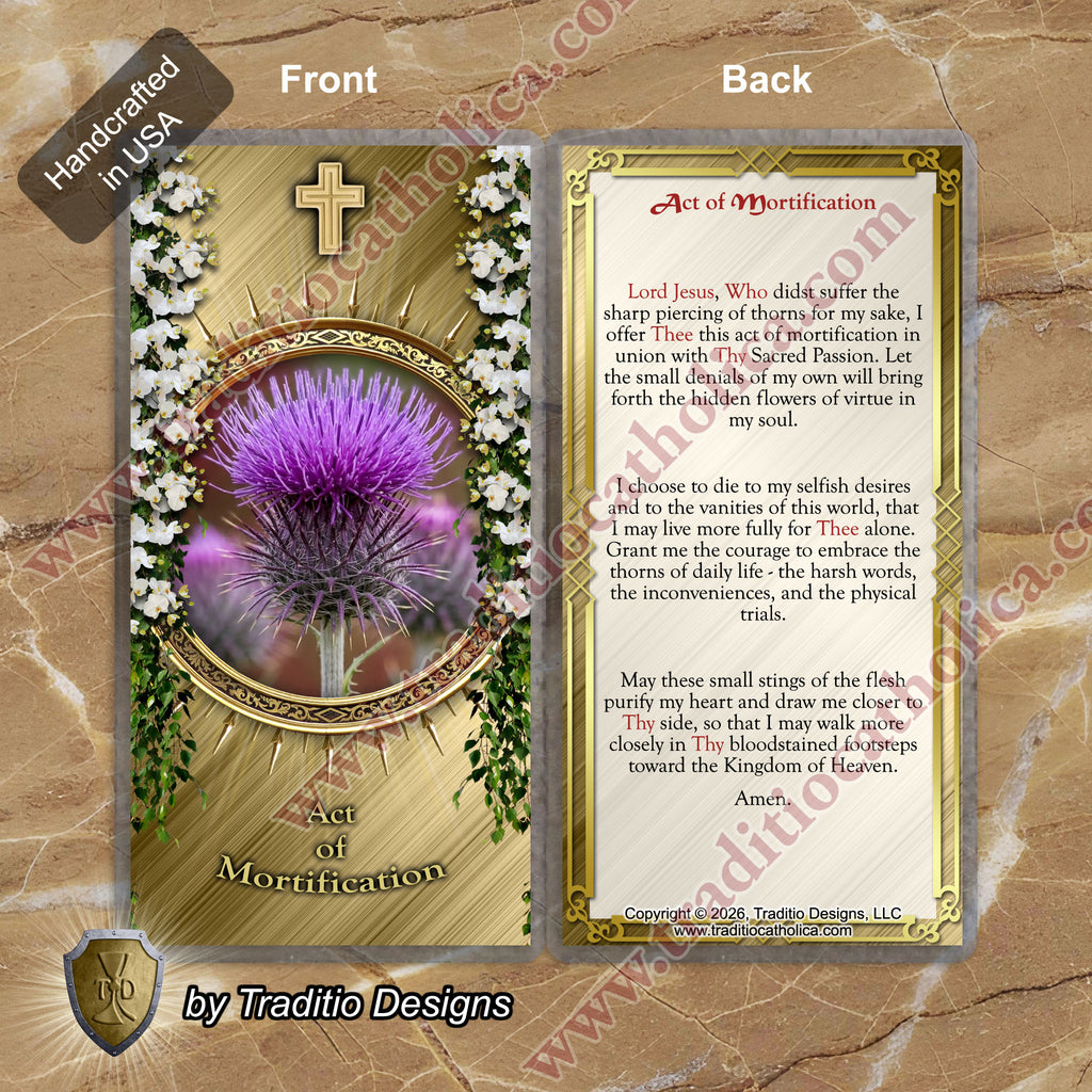 Act of Mortification | The Beauty of Dying to Self | Laminated Floral Botanical Design