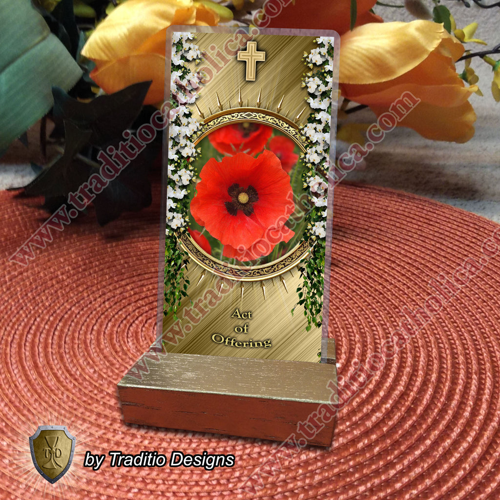 Act of Offering | Total Surrender of Body, Soul, and Heart | Laminated Floral Botanical Design