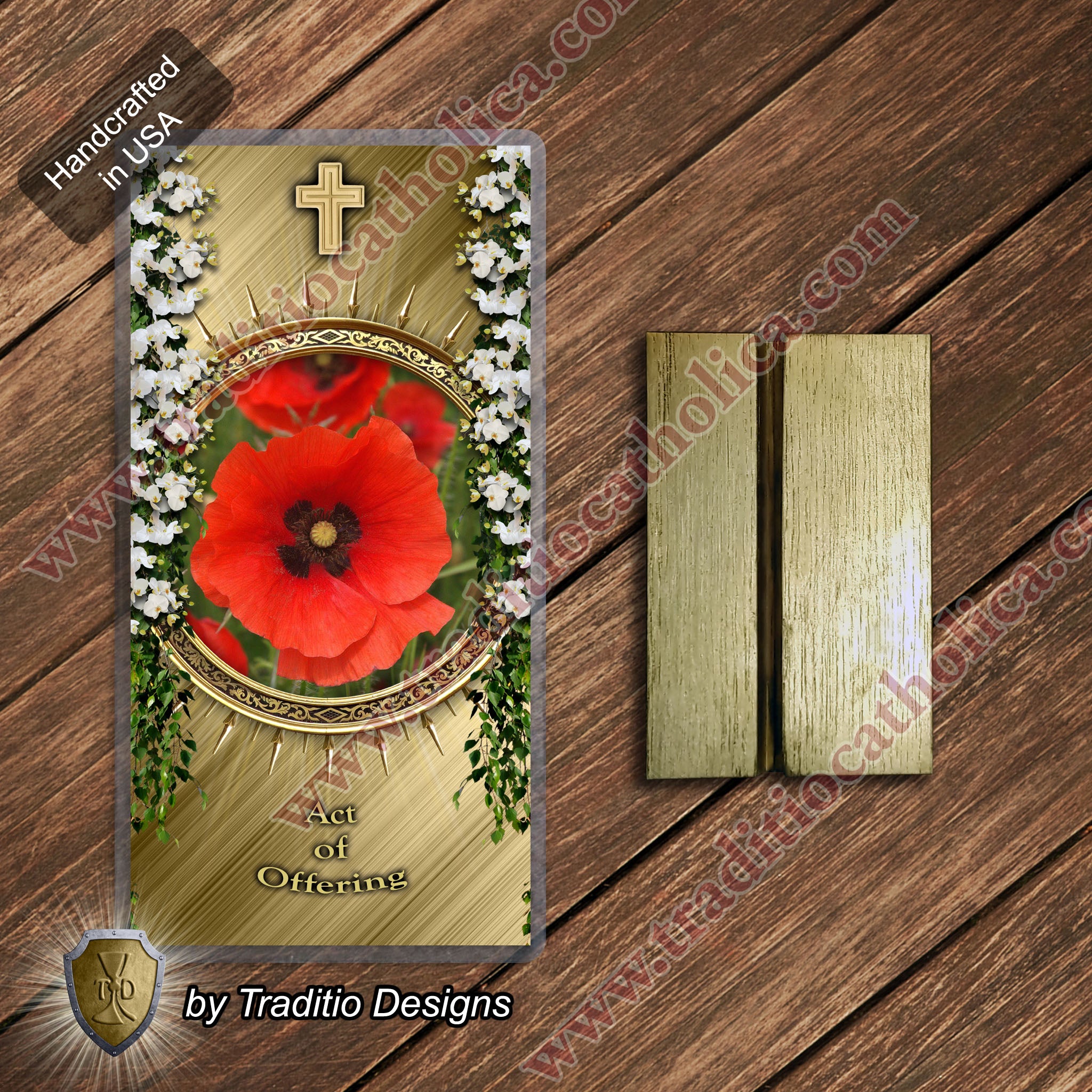 Act of Offering | Total Surrender of Body, Soul, and Heart | Laminated Floral Botanical Design