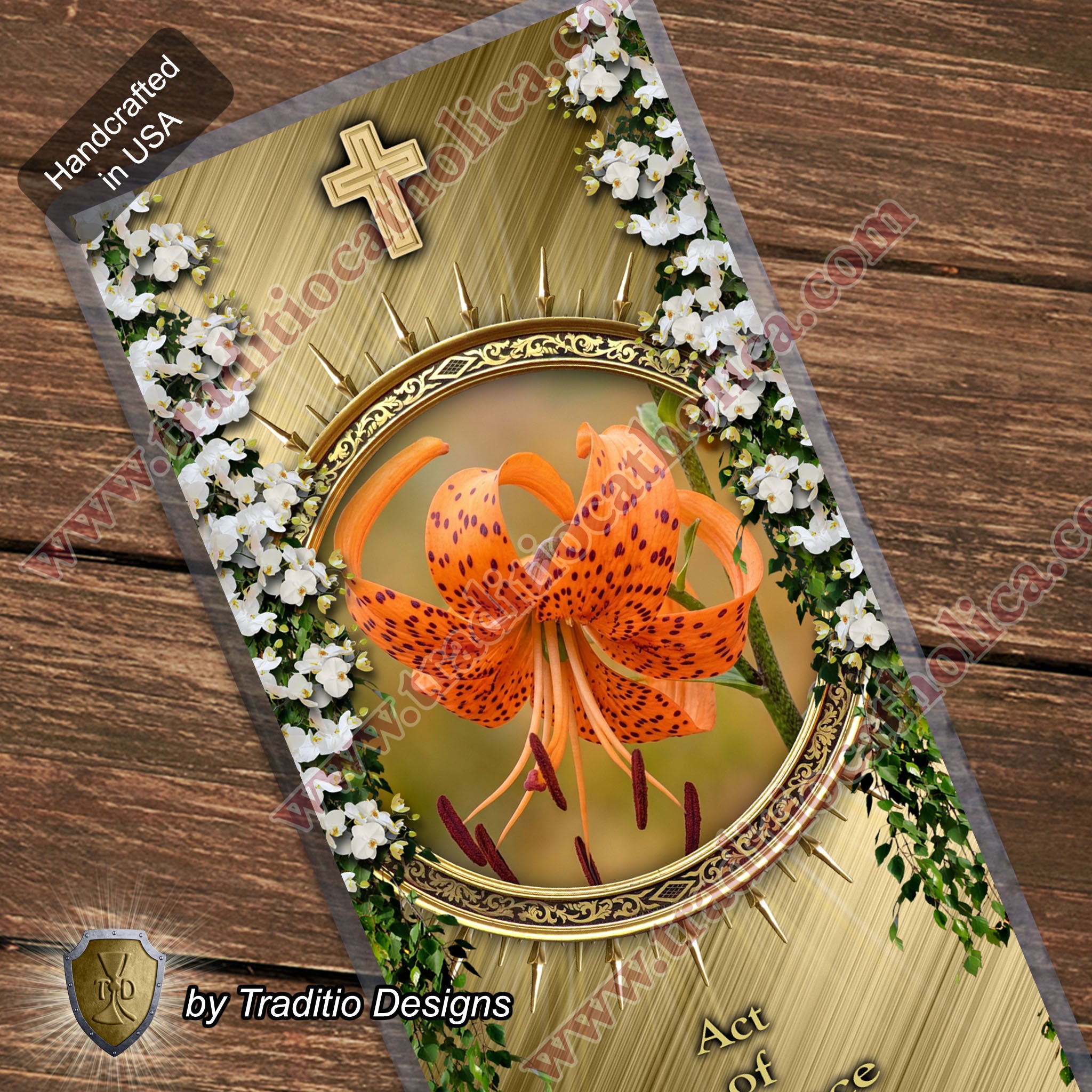 Act of Patience | Serenity in Trials & Trust in Divine Providence | Laminated Floral Botanical Design
