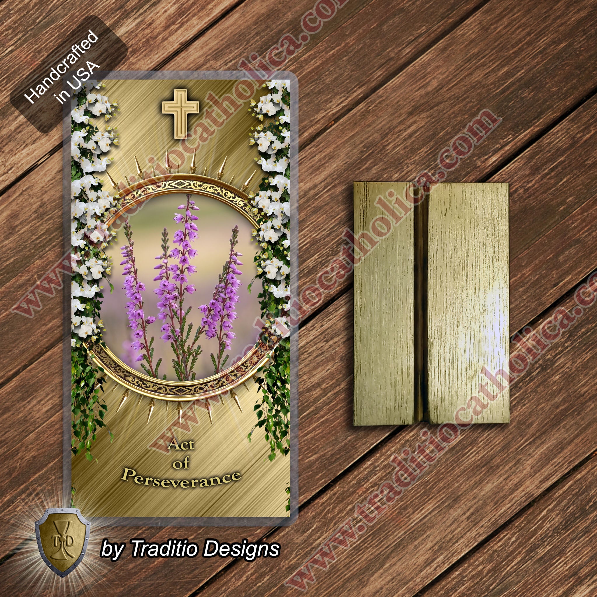 Act of Perseverance | Faithful unto Death & Divine Strength | Laminated Floral Botanical Design